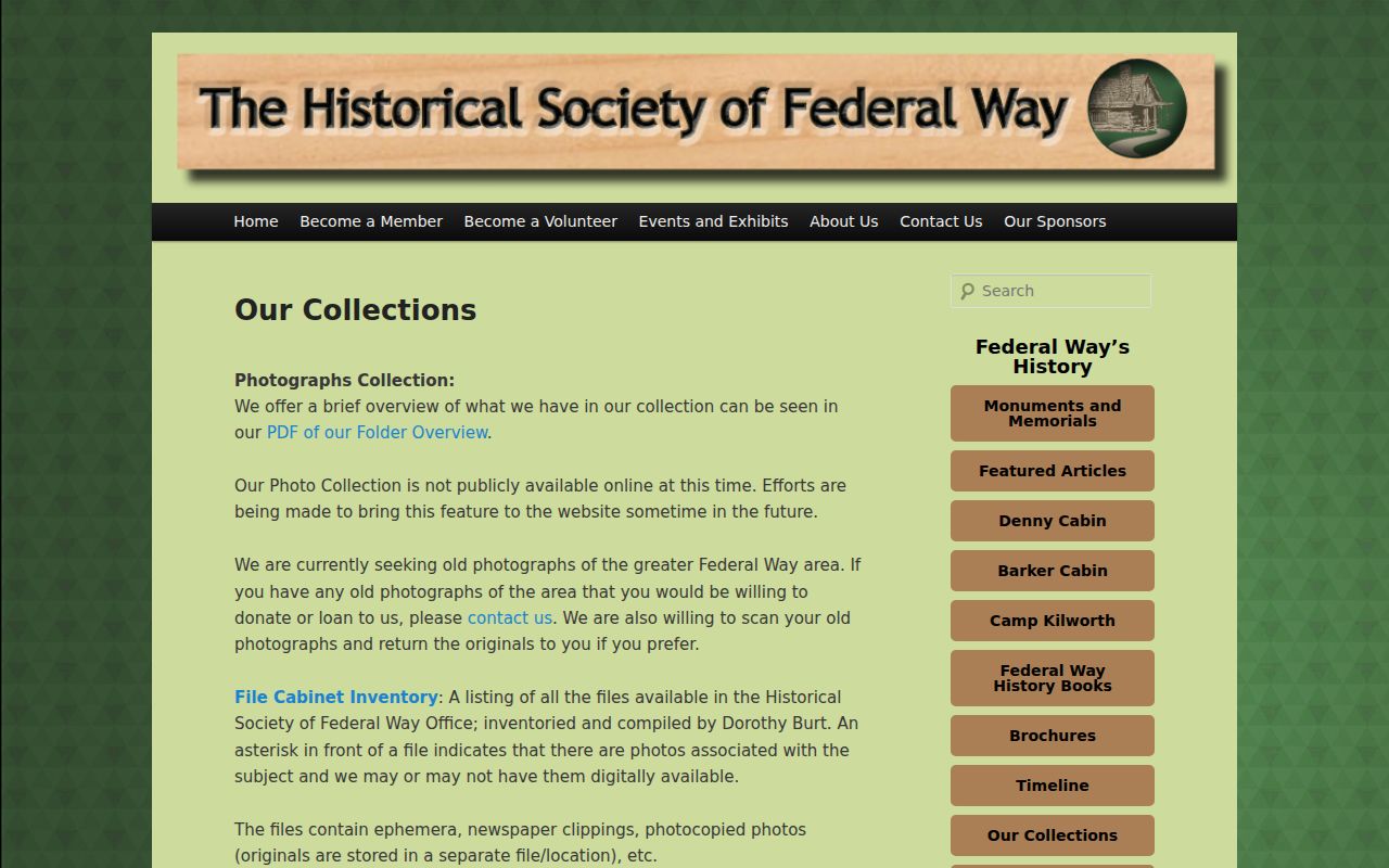 Federal Way city directory research at the Historical Society collection