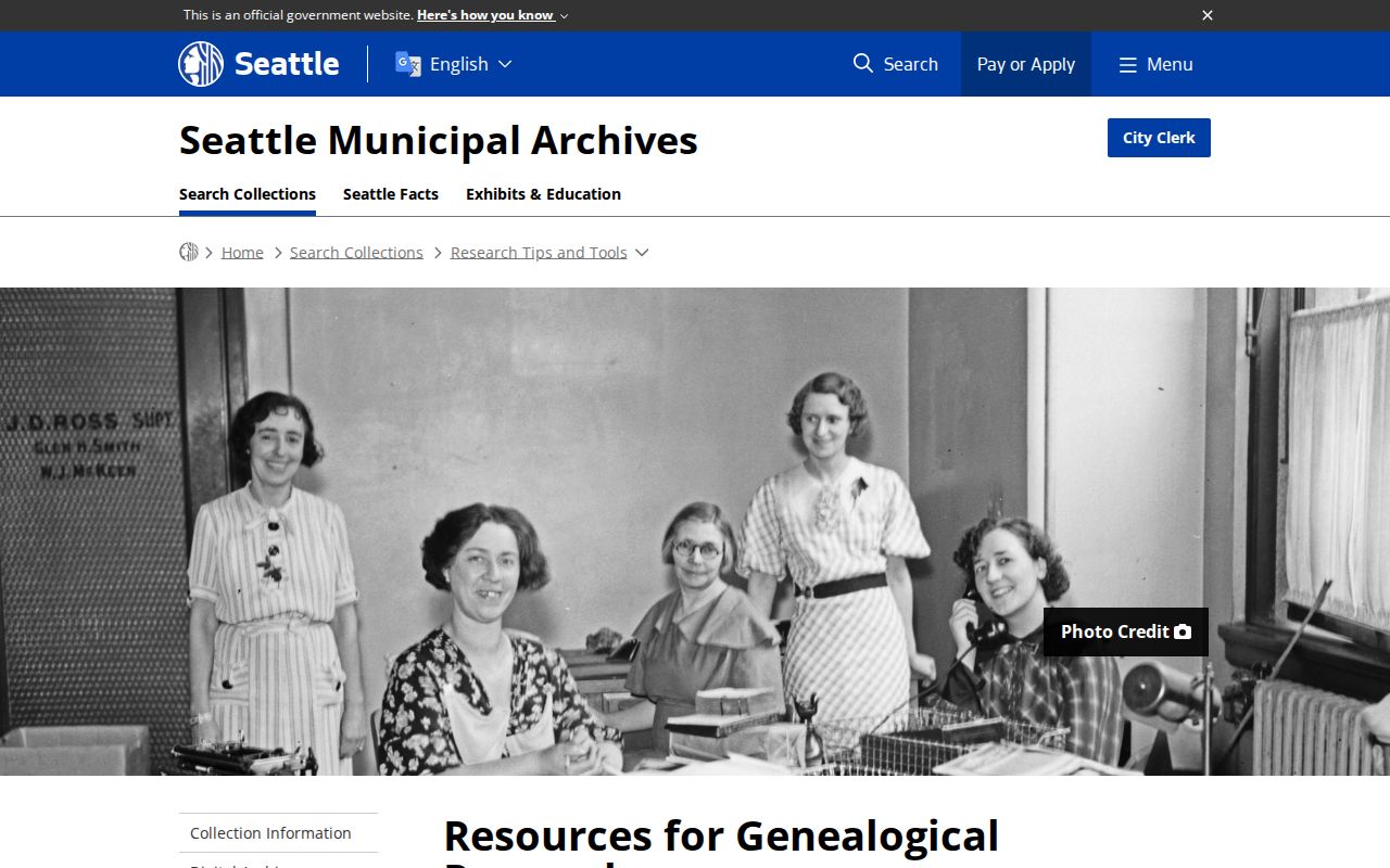 Seattle archive resources for Federal Way city directory research